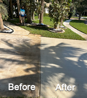 Mr. Clean Sidewalk Pressure Cleaning (Before-After)